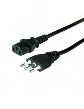 VALUE Kabel zasilający, prosty IEC Conncector, wersja włoska, czarny, 1,8 m - Value