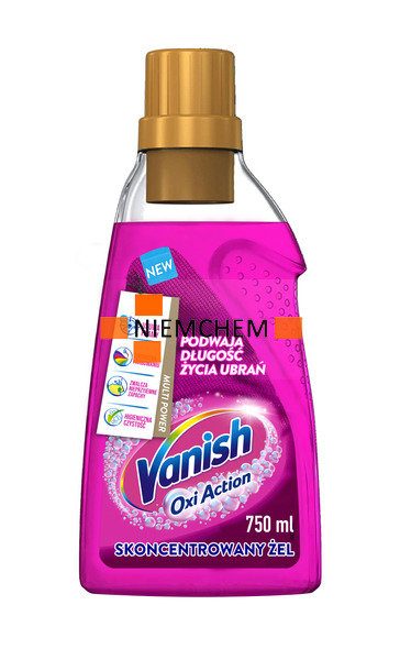 Vanish Oxi Action Pink odplamiacz do koloru tkanin w żelu 750ml