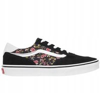 VANS TRAMPKI MŁODZIEŻOWE CZARNE Z KWIATOWYM WZOREM ZE SKÓRĄ 30,5 J3A Vans