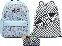 VANS ZESTAW 3W1 PLECAK + WOREK + PIÓRNIK SZKOLNY OLD SKOOL FLORAL KWIATY Vans