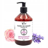 VCee, Olejek do masażu naturalny Róża z lawendą, 500 ml