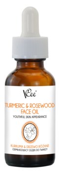 VCee, Olejek do twarzy kurkuma + drzewo różane, 30 ml - VCee