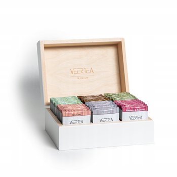 VEERTEA biały drewniany zestaw herbat 6 smaków 96 torebek - Veertea