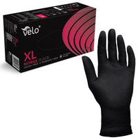 VELO NITRILE BLACK XL Rękawice nitrylowe bezpudrowe diagnostyczne, 100 szt.
