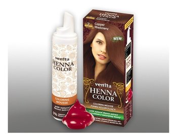 Venita, Henna Color, pianka koloryzująca, 7 Miedziany - Venita