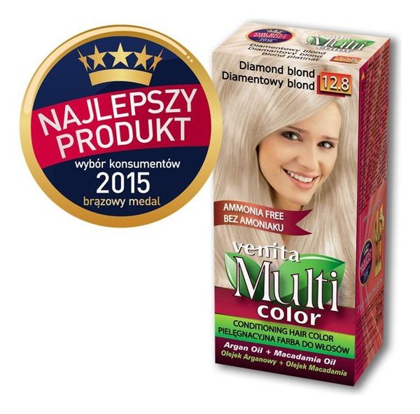 Фото - Фарба для волосся Multi Venita,  Color, farba do włosów, 12.8 Diamentowy Blond 