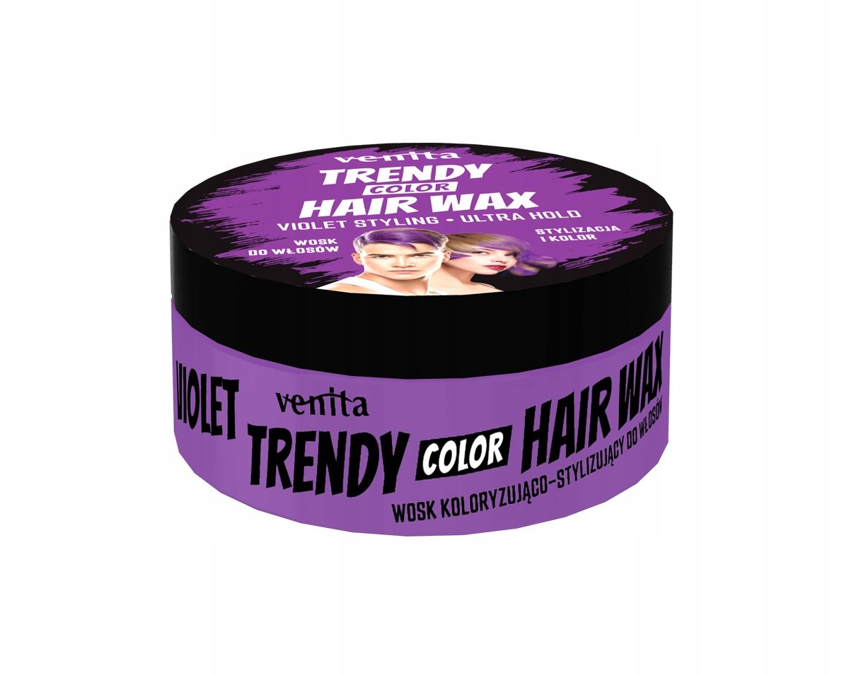 Venita Trendy, Color Hair Wax, Wosk koloryzujący, Violet, 75g | Sklep ...
