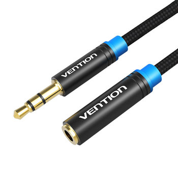 Vention, Przedłużacz Audio 3,5Mm W Bawełnianym Oplocie 2M  Vab-B06-B200-M, Czarny - Vention