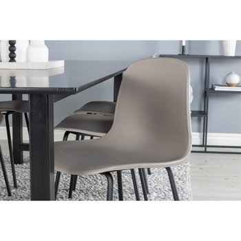 Venture Home Krzesła Arctic, 2 szt., tworzywo sztuczne, czarno-khaki - Venture Home
