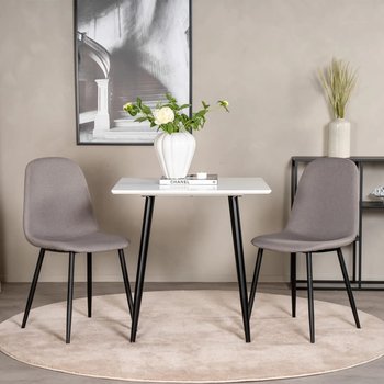 Venture Home Krzesła stołowe Polar, 2 szt., poliester, szaro-czarne - Venture Home