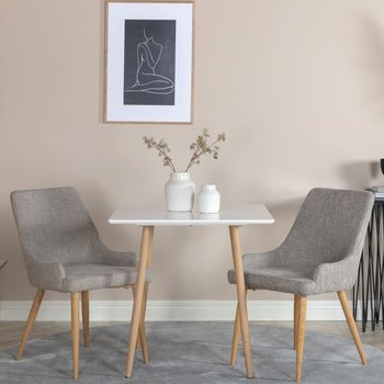 Venture Home Krzesła stołowe Polar, 2 szt, poliester, szaro-naturalne - Venture Home