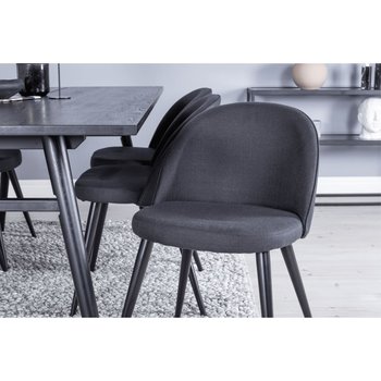 Venture Home Krzesła stołowe Velvet, 2 szt., poliester, czarne - Venture Home