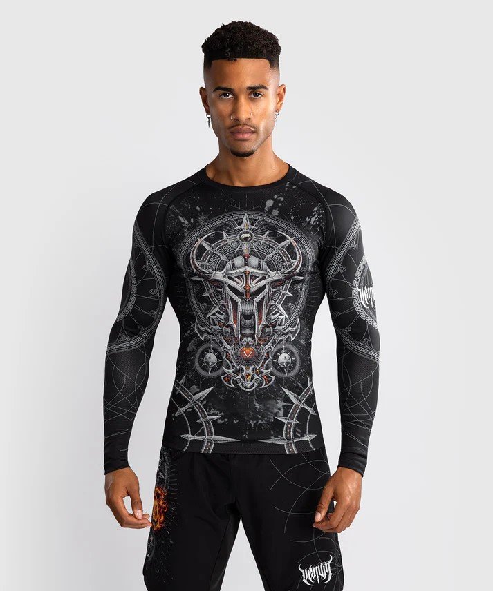 Wolf Atak Venum Rashguard met lange mouwen - Zwart/Grijs