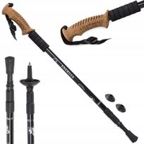 VERK GROUP, Kij Nordic Walking regulowany, czarny, 64-135, cm VERK GROUP