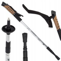 VERK GROUP, Kij Nordic Walking regulowany, srebrny, 64-135, cm VERK GROUP