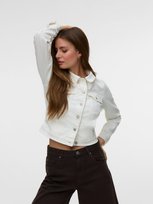 VERO MODA BIAŁA KRÓTKA KURTKA JEANSOWA Z KOŁNIERZYKIEM M 27BA VERO MODA