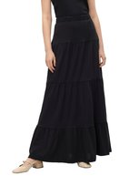 VERO MODA CZARNA SPÓDNICA MAXI Z FALBANAMI I WYSOKIM STANEM L 1JPA VERO MODA