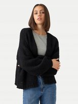 VERO MODA CZARNY SWETER KARDIGAN Z RĘKAWEM BALONOWYM S 7BA VERO MODA