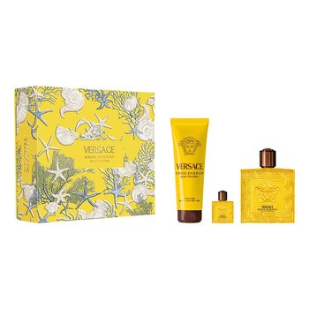 Versace, Eros Energy zestaw woda perfumowana spray 100ml + żel pod prysznic 150ml + woda perfumowana 5ml - Versace