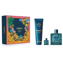 Versace, Eros Pour Homme zestaw woda toaletowa spray 100ml + żel pod prysznic 150ml + miniatura wody toaletowej spray 5ml