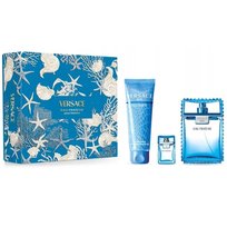 Versace Man Eau Fraiche 100ml woda toaletowa+5ml woda toaletowa+150ml żel pod prysznic