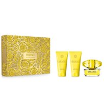 Versace, Yellow Diamond zestaw woda toaletowa spray 50ml + żel pod prysznic 50ml + balsam do ciała 50ml