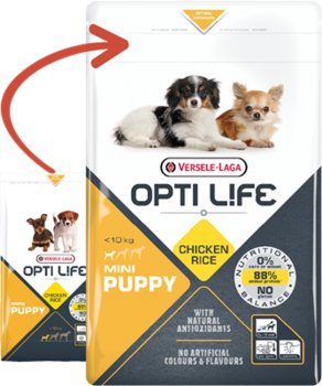 VERSELE-LAGA Opti Life Puppy Mini 2,5kg - z kurczakiem - dla szczeniąt małych ras - Versele-Laga