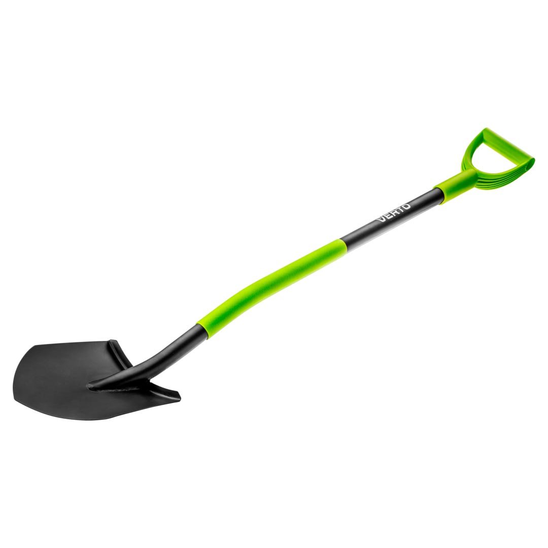VERTO, Szpadel ostry, metalowy trzonek, plastikowy uchwyt, 15G010