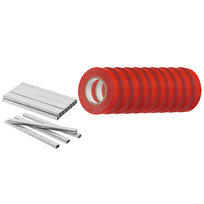 VERTO, Zestaw taśma 10 sztuk x 25 m i zszywki 10 000 szt., 15G456