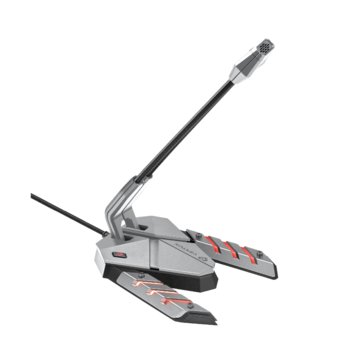 Vertux Mikrofon do Streamingu USB STREAMER-3 LED RGB Mute Button Szary - Vertux