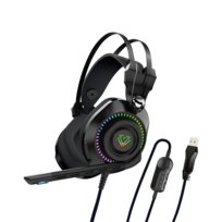 Vertux Słuchawki Audiophile 50mmWokółuszne Bogota Czarne  3,5mm RGB USB 105 dB