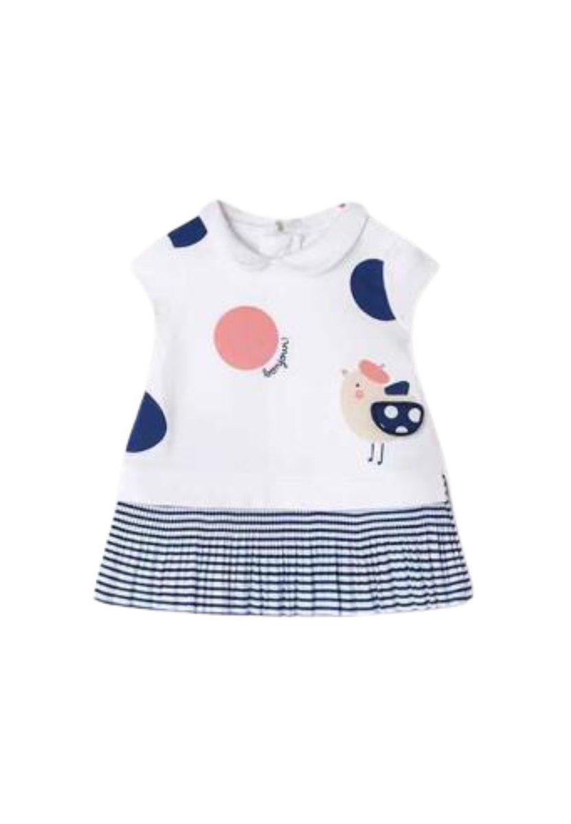 Sanetta Vestitino Estivo Per Bambina - 100% Cotone, Senza Maniche, Mini Taglia, Lavabile In Macchina