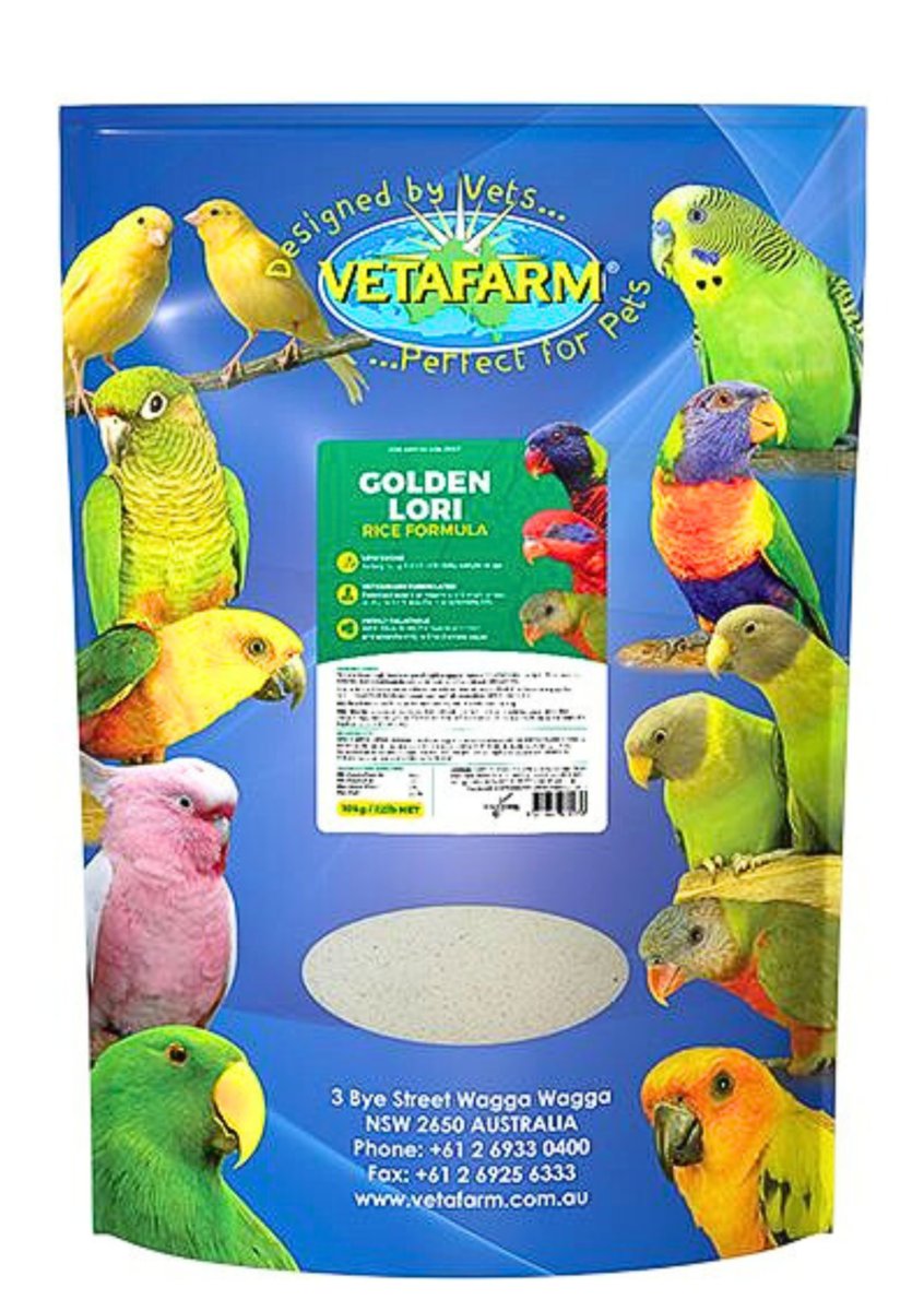 Lari Rice Vetafarm Golden Lori Rice Formula - Pokarm dla Lorys 450g - VETAFARM ...