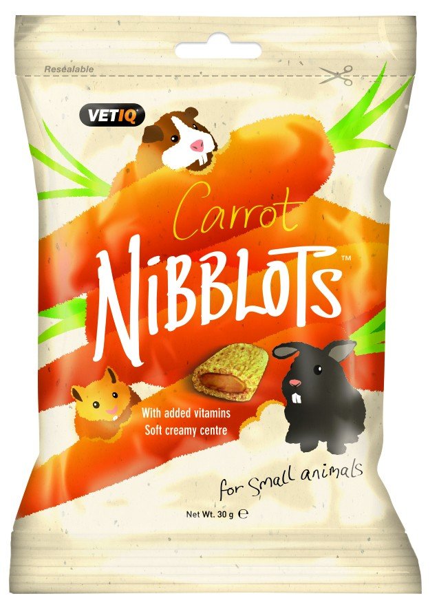 Фото - Корм для гризуна Vetiq Przysmaki dla gryzoni Marchew Nibblots For Small Animals Carrot 30g