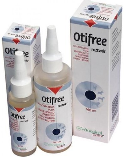 Фото - Ліки й вітаміни Vetoquinol Otifree - preparat do czyszczenia uszu 160ml 