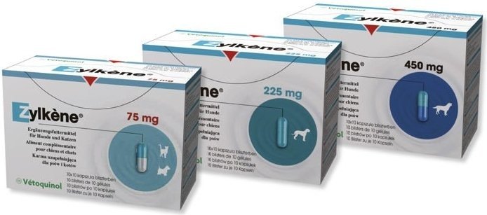Фото - Ліки й вітаміни Vetoquinol Zylkene 450 mg - 10 tabletek dla psów o wadze 15-60 kg 