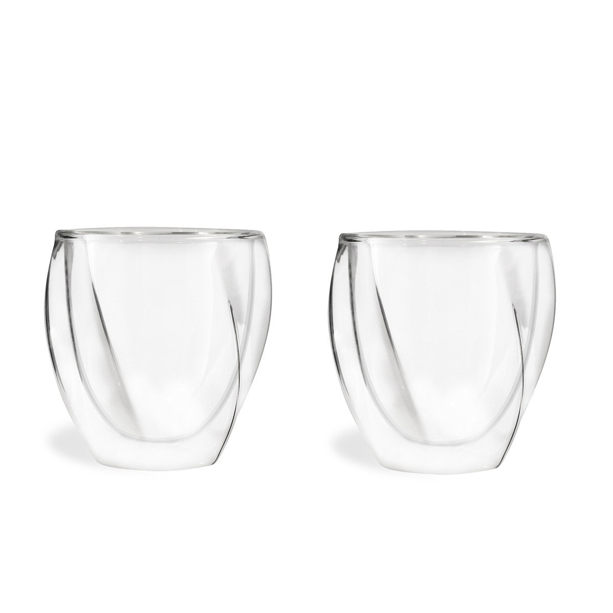 Vialli Design, Komplet szklanek z podwójnymi ściankami Cristallo, 2 sztuki, 250 ml