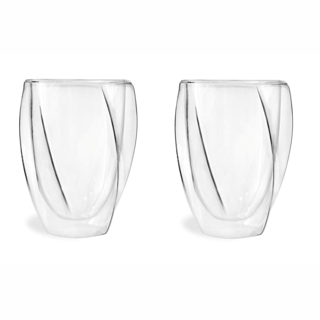 Vialli Design, Komplet szklanek z podwójnymi ściankami Cristallo, 2 sztuki, 300 ml