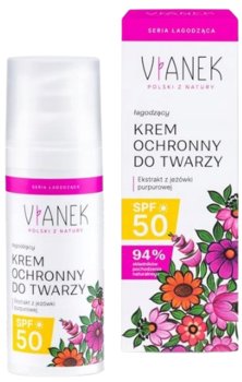 VIANEK ŁAGODZĄCY KREM OCHRONNY DO TWARZY SPF 50, SYLVECO - Sylveco