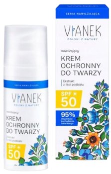 VIANEK NAWILŻAJĄCY KREM OCHRONNY DO TWARZY SPF 50, SYLVECO - Sylveco