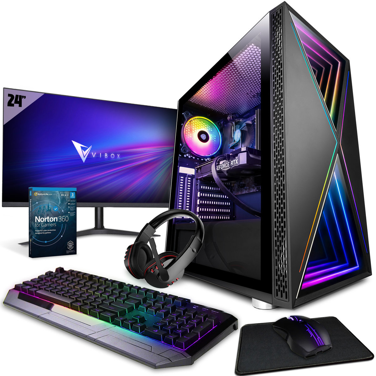 Vibox Vii Gaming Pc Komputer Gamingowy Zakrzywiony Ekran Hz Intel I F