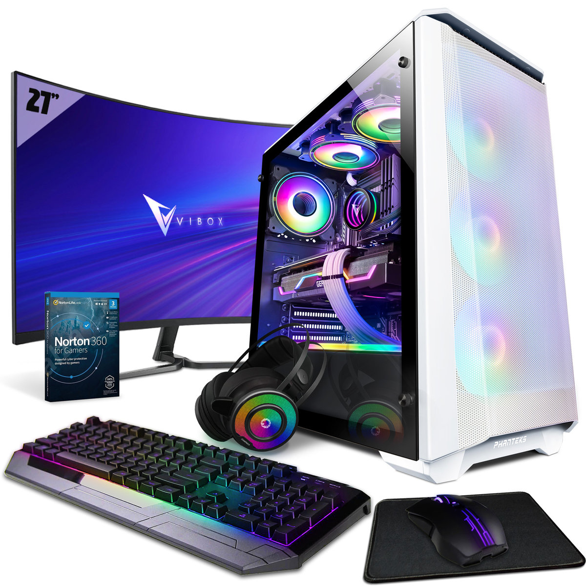 Vibox Vii 94 Gaming Pc Komputer Gamingowy Sg Series Zakrzywiony Ekran 27 144 Hz Intel I7 3757