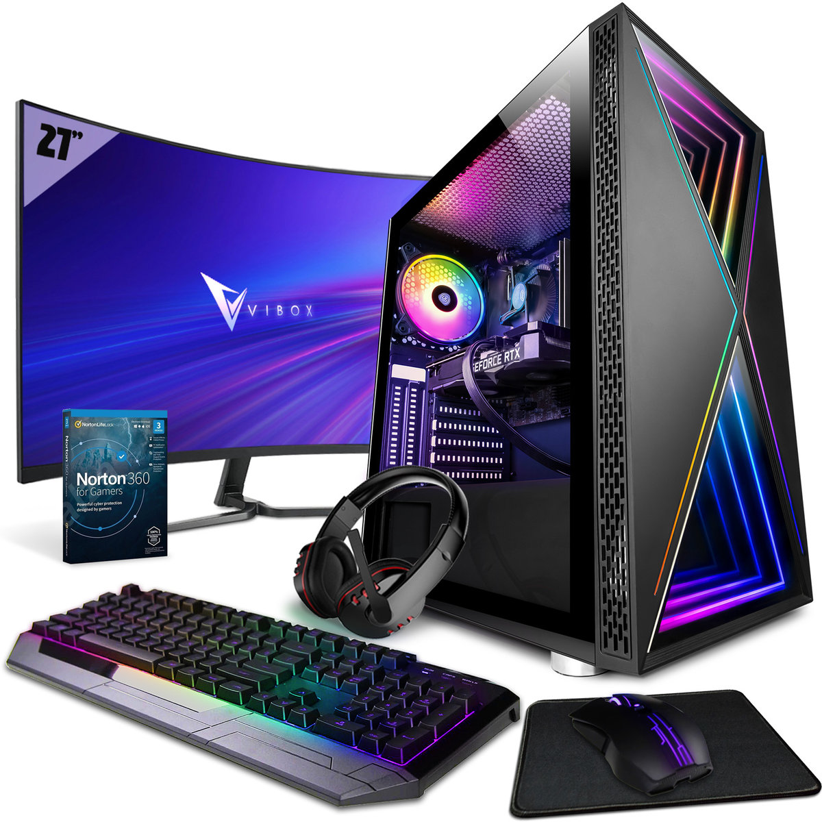 Vibox Viii Gaming Pc Komputer Gamingowy Zakrzywiony Ekran Hz Intel I F