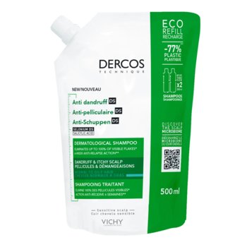 Vichy Dercos DS szampon przeciwłupieżowy do włosów normalnych i przetłuszczających się refill, 500 ml - Vichy