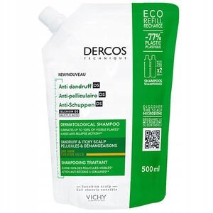 VICHY DERCOS Szampon łupież SUCHY REFILL, 500ml - Vichy