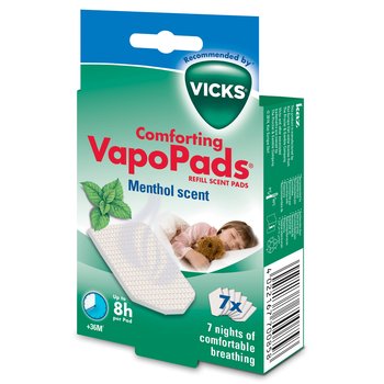 Vicks, VapoPads, Wkładki zapachowe do inhalacji, mentolowe, 7 szt. - Vicks
