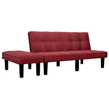 vidaXL 2-osobowa sofa, kolor czerwonego wina, tapicerowana tkaniną - vidaXL