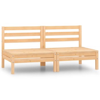 vidaXL 2-osobowa sofa ogrodowa, lite drewno sosnowe - vidaXL