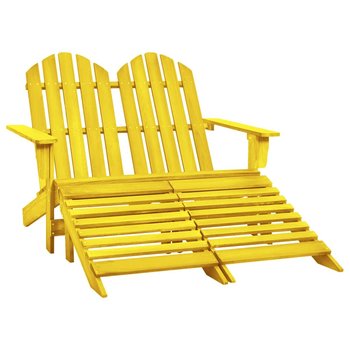 vidaXL, 2-osobowe krzesło ogrodowe Adirondack z podnóżkiem, jodłowe - vidaXL