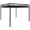 vidaXL Altana ogrodowa ze zwijanym dachem, 3x3 m, antracyt - vidaXL